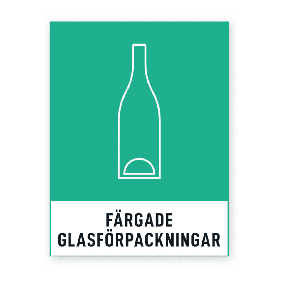 Färgade glasförpackningar